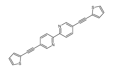 5-(2-thiophen-2-ylethynyl)-2-[5-(2-thiophen-2-ylethynyl)pyridin-2-yl]pyridine结构式