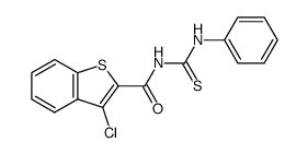 N-(3-chloro-2-benzo(b)thienocarbonyl)-N'-phenylthiourea结构式