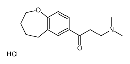 3-(dimethylamino)-1-(2,3,4,5-tetrahydro-1-benzoxepin-7-yl)propan-1-one,hydrochloride结构式