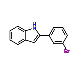 2-(3-溴苯基)-1H-吲哚结构式