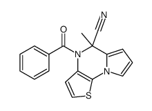 Benzoyl-4 cyano-5 methyl-5 pyrrolo(1,2-a)thieno(3,2-e)pyrazine Structure