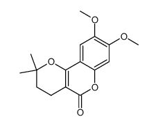 8,9-dimethoxy-2,2-dimethyl-3,4-dihydro-2H,5H-pyrano[3,2-c]chromen-5-one Structure