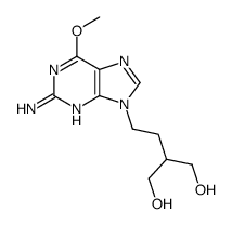 2-[2-(2-amino-6-methoxypurin-9-yl)ethyl]propane-1,3-diol结构式