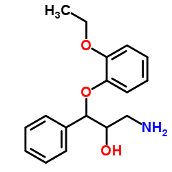 3-Amino-1-(2-ethoxyphenoxy)-1-phenyl-2-propanol Structure