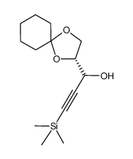 1-(1,4-dioxaspiro[4.5]dec-2-yl)-3-trimethylsilanylprop-2-yn-1-ol Structure