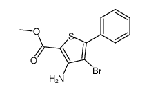 methyl 3-amino-4-bromo-5-phenylthiophene-2-carboxylate结构式