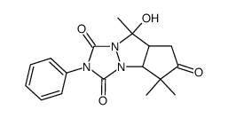 7-Hydroxy-7,11,11-trimethyl-4-phenyl-2,4,6-triazatricyclo<6.3.0.02,6>undecan-3,5,10-trion Structure
