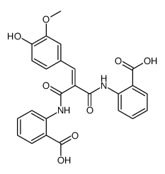 2-[[2-[(2-carboxyphenyl)carbamoyl]-3-(4-hydroxy-3-methoxyphenyl)prop-2-enoyl]amino]benzoic acid Structure