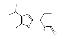 N-(1-(4-isopropyl-5-methylfuran-2-yl)propyl)formamide结构式