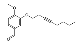 4-methoxy-3-(oct-3-ynyloxy)benzaldehyde结构式