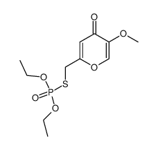 2-(diethoxyphosphorylsulfanyl-methyl)-5-methoxy-pyran-4-one结构式
