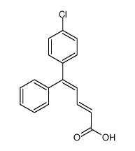 (2E,4E)-5-(4-chlorophenyl)-5-phenyl-2,4-pentadienoic acid结构式