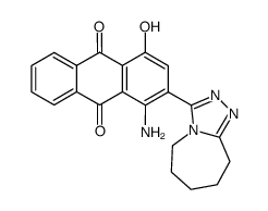 1-amino-4-hydroxy-2-(6,7,8,9-tetrahydro-5H-[1,2,4]triazolo[4,3-a]azepin-3-yl)-anthraquinone结构式