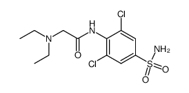 N,N-diethyl-glycine-(2,6-dichloro-4-sulfamoyl-anilide)结构式
