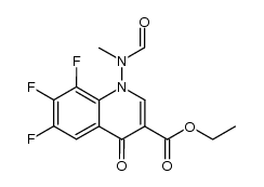 6,7,8-Trifluoro-1-(formylmethylamino)-1,4-dihydro-4-oxo-3-quinolinecarboxylic acid ethyl ester Structure