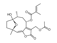 8α-tigloyloxyhirsutinolide-13-O-acetate结构式
