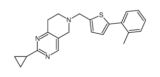 2-Cyclopropyl-6-{[5-(2-methylphenyl)-2-thienyl]methyl}-5,6,7,8-te trahydropyrido[4,3-d]pyrimidine结构式