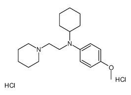 N-cyclohexyl-4-methoxy-N-(2-piperidin-1-ylethyl)aniline,dihydrochloride Structure