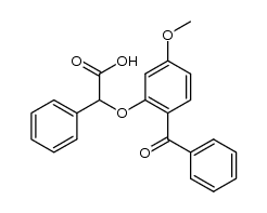 (2-benzoyl-5-methoxyphenoxy)phenylacetic acid Structure