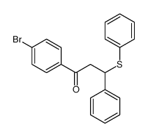 1-(4-bromophenyl)-3-phenyl-3-phenylsulfanylpropan-1-one Structure