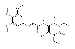 (E)-N-(6-amino-1,3-diethyl-2,4-dioxo-1,2,3,4-tetrahydropyrimidin-5-yl)-3-(3,4,5-trimethoxyphenyl)acrylamide Structure