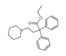 2,2-diphenyl-4-piperidino-butyric acid ethyl ester结构式