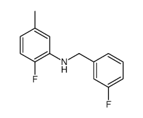 2-Fluoro-N-(3-fluorobenzyl)-5-methylaniline结构式