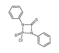 2-chloro-1,3-diphenyl-1,3,2λ5-diazaphosphetidine-2,4-dithione Structure