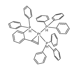 bis(triphenylphosphine)((2-vinylphenyl)diphenylphosphine)platinum(0) Structure