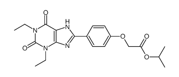 8-<4-<(carboxymethyl)oxy>phenyl>-1,3-diethylxanthine 2-propyl ester结构式