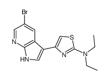 2-Thiazolamine, 4-(5-bromo-1H-pyrrolo[2,3-b]pyridin-3-yl)-N,N-diethyl-结构式