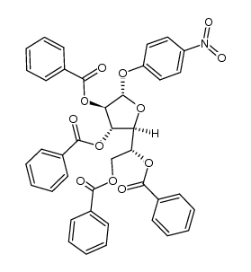 p-nitrophenyl 2,3,5,6-tetra-O-benzoyl-β-D-galactofuranose Structure