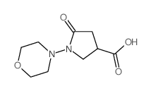 1-(4-吗啉)-5-氧代-3-吡咯烷羧酸结构式