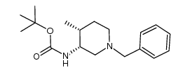 tert-butyl (3R,4R)-1-benzyl-4-methylpiperidin-3-ylcarbamate结构式