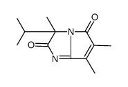 3,6,7-trimethyl-3-propan-2-ylpyrrolo[1,2-a]imidazole-2,5-dione结构式