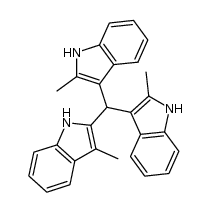 bis(2-methylindol-3-yl)(3-methylindol-2-yl)methan Structure