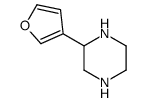 Piperazine, 2-(3-furanyl)- (9CI) structure