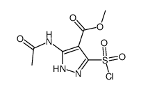 5-acetamido-4-methoxycarbonylpyrazole-3-sulphonyl chloride Structure