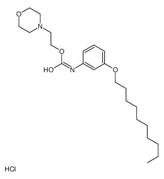 2-morpholin-4-ylethyl N-(3-decoxyphenyl)carbamate,hydrochloride Structure