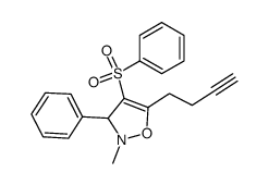 5-but-3-ynyl-2-methyl-3-phenyl-4-phenylsulphonyl-2,3-dihydroisoxazole结构式