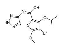 4-Bromo-5-methoxy-3-(1-methylethoxy)-N-(1H-tetrazole-5-yl)-2-thiophenecarboxamide Structure