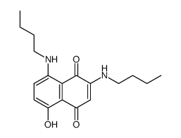 2,8-bis(butylamino)-5-hydroxy-1,4-dihydronaphthalene-1,4-dione Structure