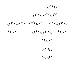 3,3''-(ethene-1,1-diyl)bis(4-(benzyloxy)-1,1'-biphenyl)结构式