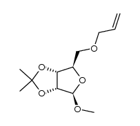 β-5-O-allyl-1-O-methyl-2,3-O,O-isopropylidene-D-ribofuranoside Structure