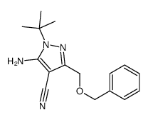 5-Amino-3-(benzyloxymethyl)-1-tert-butyl-1H-pyrazole-4-carbonitrile结构式