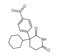 3-cyclohexyl-3-(4-nitrophenyl)piperidine-2,6-dione结构式