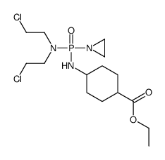 ethyl 4-[[aziridin-1-yl-[bis(2-chloroethyl)amino]phosphoryl]amino]cyclohexane-1-carboxylate结构式