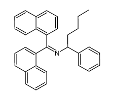 1,1-di(naphthalen-1-yl)-N-(1-phenylpentyl)methanimine结构式