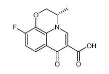 (S)-10-fluoro-3-methyl-7-oxo-3,7-dihydro-2H-[1,4]oxazino[2,3,4-ij]quinoline-6-carboxylic acid structure