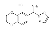 C-(2,3-Dihydro-benzo[1,4]dioxin-6-yl)-C-furan-2-yl-methylamine hydrochloride structure